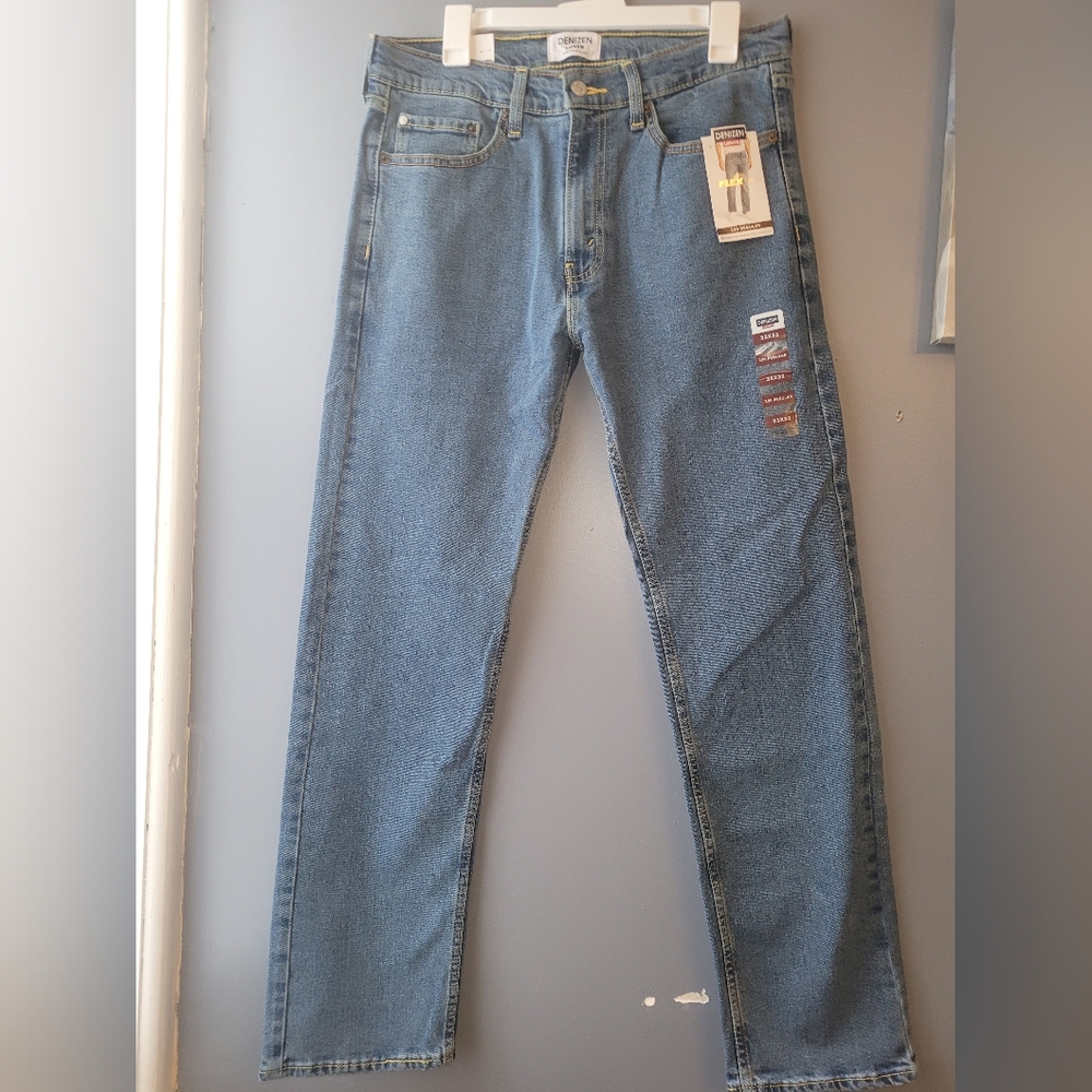 DENIZEN from Levi's 236 Regular Fit Blue Jeans Mens 33/32